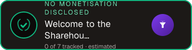 Welcome to the Sharehouse! Soundtrack — no monetisation disclosed