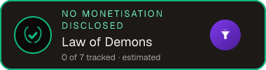 Law of Demons — no monetisation disclosed