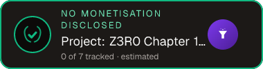 Project: Z3R0 Chapter 1&2 — no monetisation disclosed