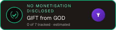 GIFT from GOD — no monetisation disclosed