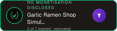 Garlic Ramen Shop Simulator — no monetisation disclosed