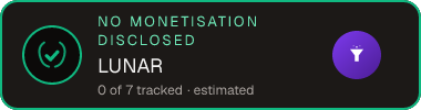 LUNAR — no monetisation disclosed