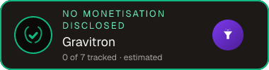 Gravitron — no monetisation disclosed