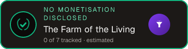The Farm of the Living — no monetisation disclosed