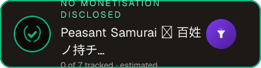 Peasant Samurai ～ 百姓ノ持チタル国 — no monetisation disclosed