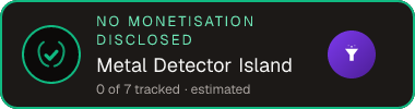 Metal Detector Island — no monetisation disclosed