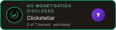 Clickstellar — no monetisation disclosed