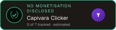 Capivara Clicker — no monetisation disclosed