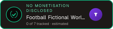 Football Fictional World Simulator — no monetisation disclosed