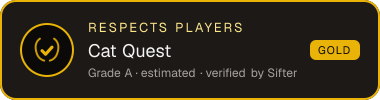 Cat Quest — Respects Players seal
